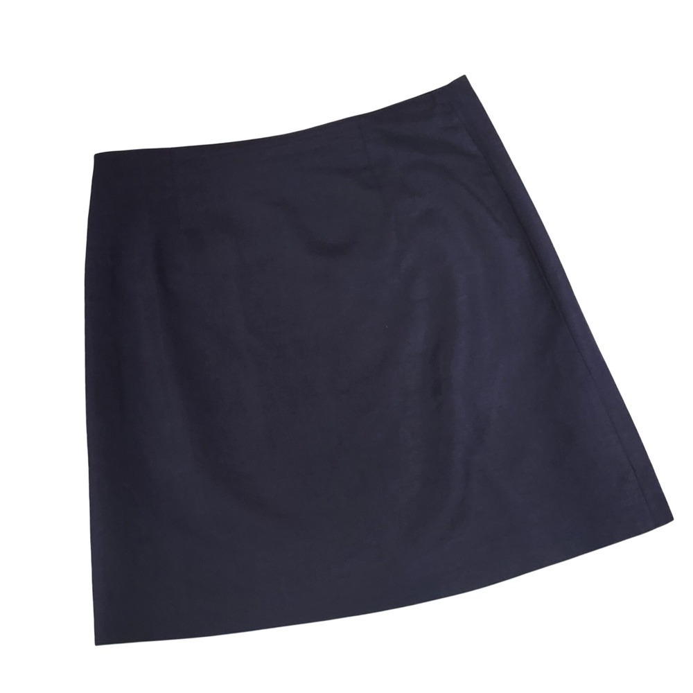 GAP Linen Cotton Mini Skirt Button Front Navy Blue Uniform Schoolgirl Prep 6 29 - Picture 5 of 8